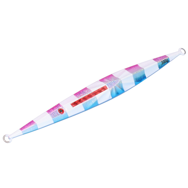 Fiskesluk agn synkende lodd metallvekter fiskeutstyr 25cm 300g for grouper tunfisk hvit lilla