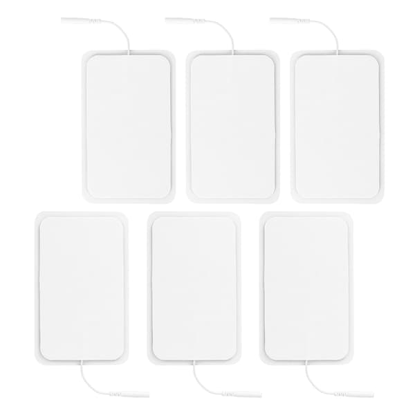 6 stk. Gjenbrukbare Tens Pads Ikke-irriterende Erstatningselektrodepatcher for Elektroterapi