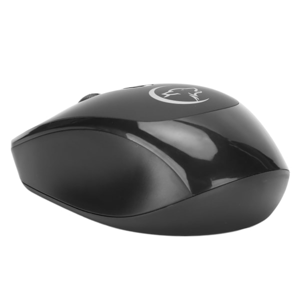 Trådløs mus bærbar 2.4G trådløs 4 knapper ergonomisk design plug and play mus sort
