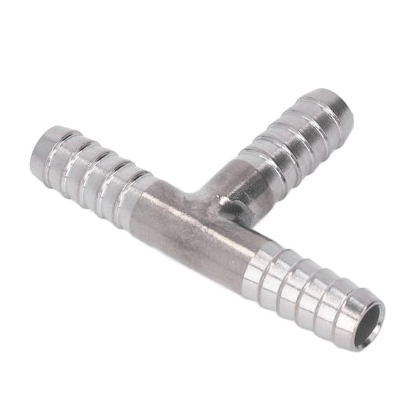 Barb Tee 3-vejs rustfrit stål god tætning stærk slange Barb Tee til flydende gas 8 mm diameter