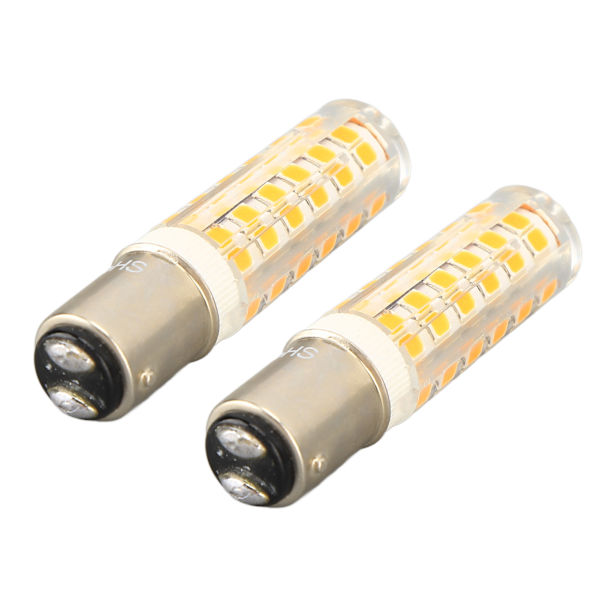 2 st BA15D LED-lampor Dimbara 6W Dubbelkontakt DC Bajonettbas 540LM 76 LED Varmvitt Ljus 60W Halogenlampor Ekvivalent 100‑130V