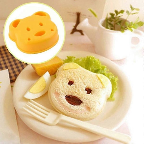 Bjørnformet Sandwichform Kutter, DIY Maker Kakekutterverktøy (3 Pakke)