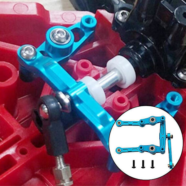 Metallinen kuulalaakeroitu ohjaussarja Tamiya TTO2 -automallille, sininen