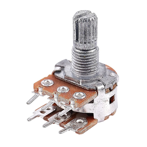 2st B20k 20k Ohm 8mm Axel PCB-monterad Linjär Dubbel Potentiometer
