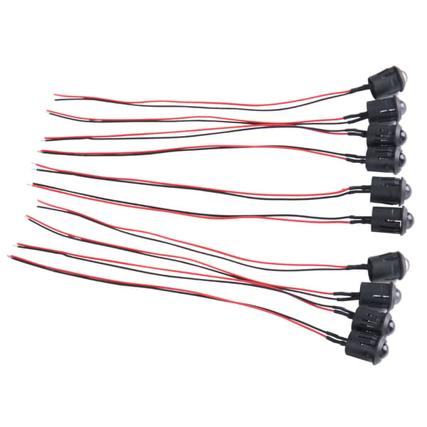 10 stk. 12V 10mm Forbundet Konstant LED Lysdiode Ultra Klare Pærer (#05)