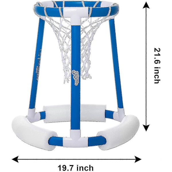 2023 - Flytende Basketballkurvspill for Svømmebasseng | Inkluderer Kurv, 2 Baller og Pumpe, oppblåsbar Basketball