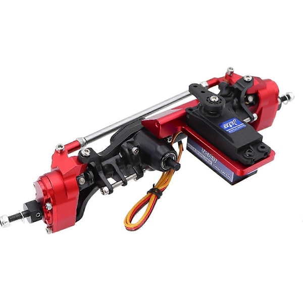 Forreste aksel BAT servomontering til 1/10 RC Crawler Car F9 DIY rød