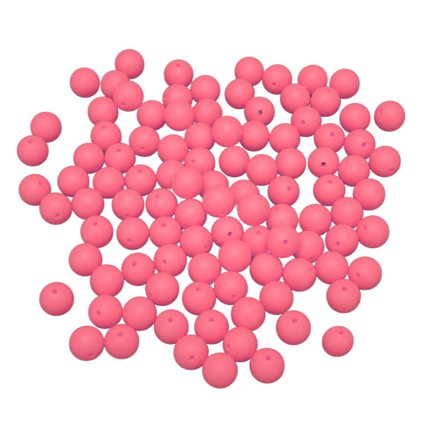 105 stk 15 mm Silikone Perler Bulk Runde Silikone Perler Løse Perler til Armbånd Halskæde Nøglering Making Baby Pink