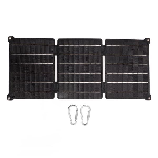 21W 5V 12V ETFE Sammenleggbar Solcellepanel Lader Bærbar Telefon Power Bank Solcelleladerpakke