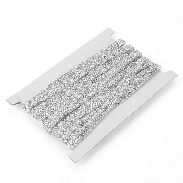 10 jaardi/pakkaus 10 mm hopea muovinen mesh , tekojalokivinauhakoristelu