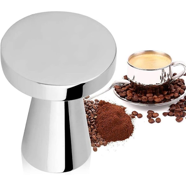 Espressokaffetamper i rostfritt stål - 40 mm diameter, platt bas, påfyllningsbar & återanvändbar