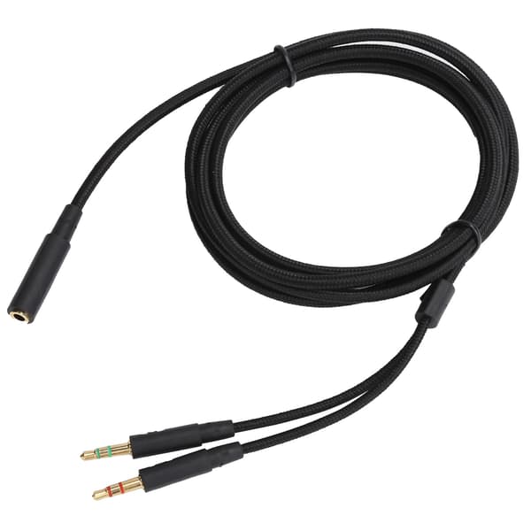 2-i-1 adapter hovedtelefon lydkabel passer til Kingston HyperX Cloud Stinger/Cloud Mix/Cloud Alpha