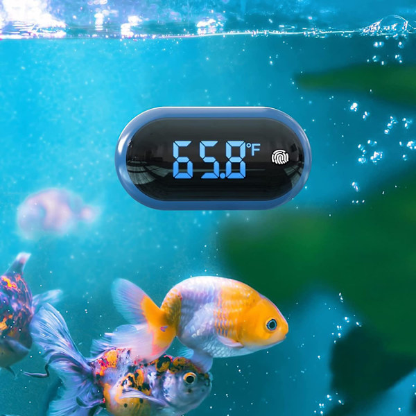 Digital Akvarietermometer med Touchscreen, Område 32-211, Præcis og Energibesparende til Fisketanke