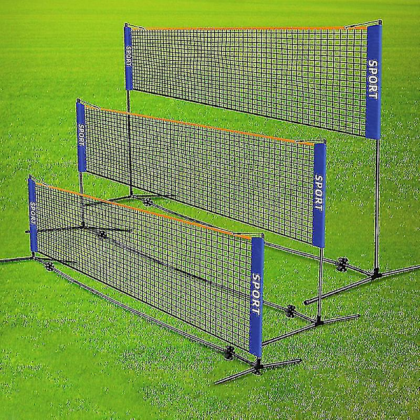 Hopfällbart och portabelt tennis- och badmintonnät (4m/5m/6m) 3.1M