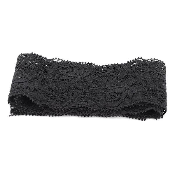 Spetsband i spets för klädtillbehör Dekoration Hantverk DIY-material 10 meter 6 cm bredd Svart