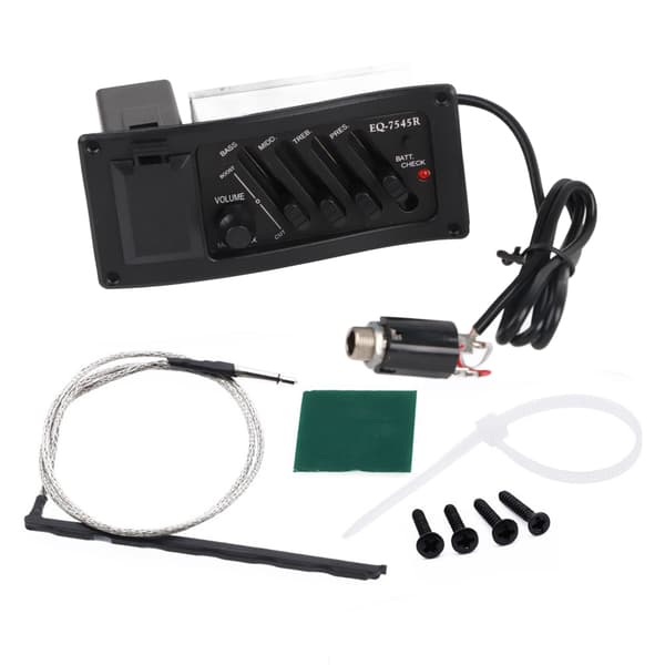 Gitarr Pickup EQ Klassisk Trä Akustisk Elektrisk Låda BASS MIDD TREB PRES Pickup 7545R