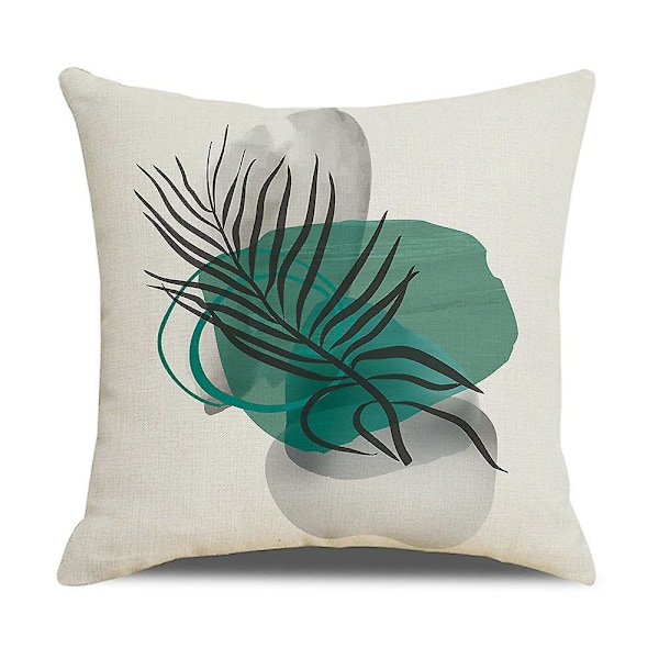 Linpute Trekk Sett med 4 Putetrekk 45x45cm Firkantede Putetrekk for Sofa Stol Soverom Hjem Hage Putetrekk 45x45cm