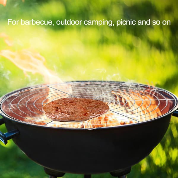 Pyöreä BBQ-ritiläverkko, grilliritilä, ulkoleirintä- ja piknik-työkalu