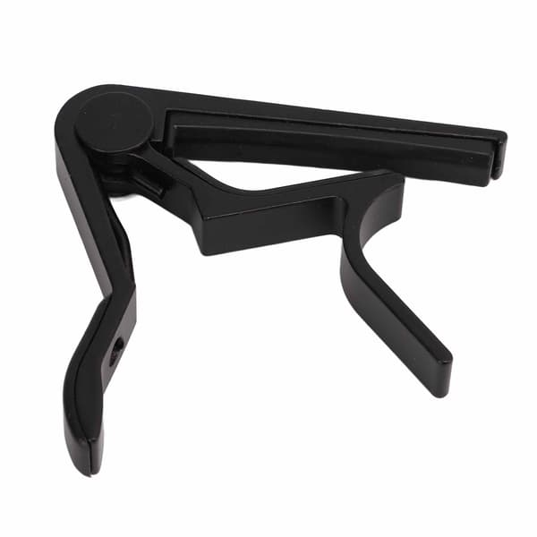 Capo Quick Release Strengklemme Tilbehørssæt med 5 stk. Guitar Plektre til Bas Banjo Sort