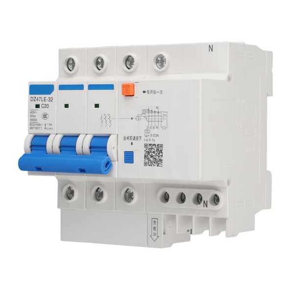 DZ47LE 32 3P+N C20 Läckageskyddsströmbrytare 400V 20A