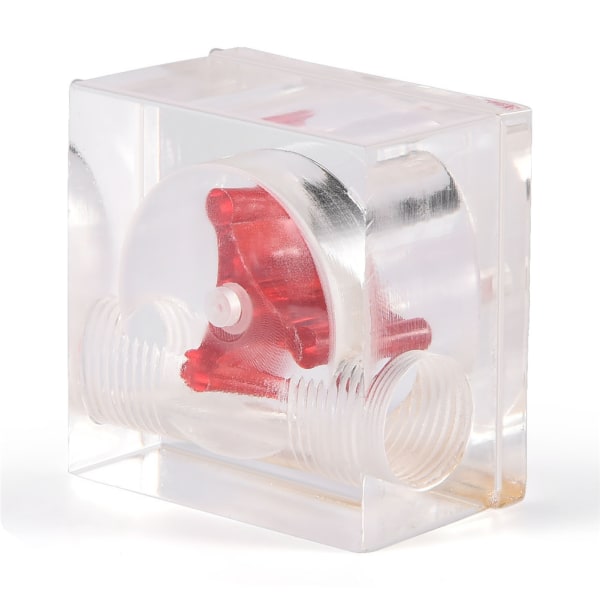 3 Impeller Flödesmätare Indikator för PC vattenkylningssystem G1/4 gänga Quadrate 2 Ways