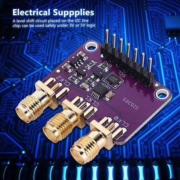 CJMCU-5351 Si5351A Clock Splitter Signal Generator 8KHz-160MHz elektronisk komponent