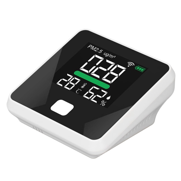 WIFI Luftkvalitetsmonitor LCD Farveskærm 1000mAh USB PM2.5 Temperatur Fugtighedsmåler Tester Termometer
