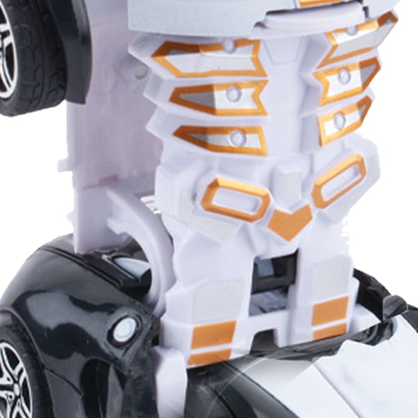 Muuttuva autolelu, iskunkestävä, kaksoisinertia, tukeva, kestävä robottiautolelu lapsille, pojille, mustavalkoinen