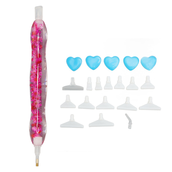 15,8 cm Rhinestone Art Pen Rhinestone Maleri Pen Rhinestone Art Maleri Tilbehør Værktøjssæt Rød Blomst