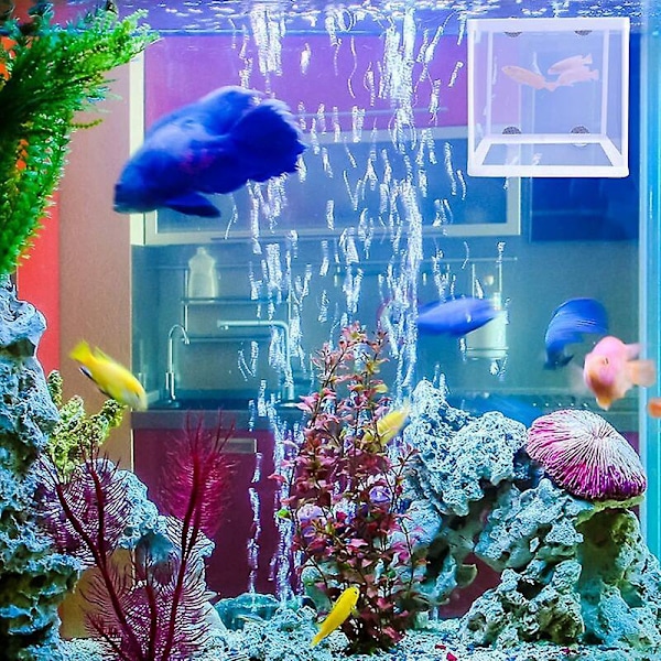 Akvarie Opdrætsnet 2 stk. Fiskeopdrætsboks Akvarie Rugeri Isolationsboks Akvariefiskeinkubator Babyfisk Separationsnet med 8 stk. Sugekopper