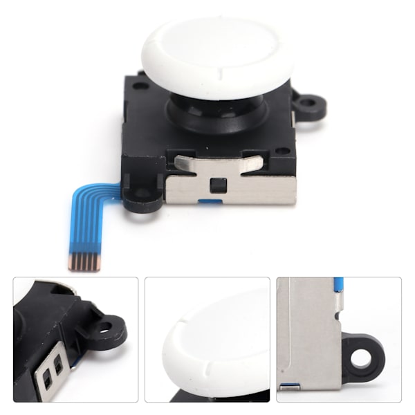 Analog Joystick Thumb Stick-knappmodul Ersättning för Switch Joycon/Lite Controller Vit