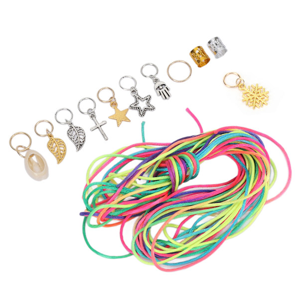 Hår Dreadlock Smykker Metal Flet Ringe Manchetter Dreadlocks Perler Dekoration Clips Flette vedhæng