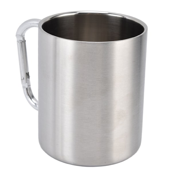 Rostfritt stål mugg 360ml Dubbelvägg Bekväm handtag Blank yta Utsökt Hållbar Rostfritt stål Kaffe muggPrimär färg handtag