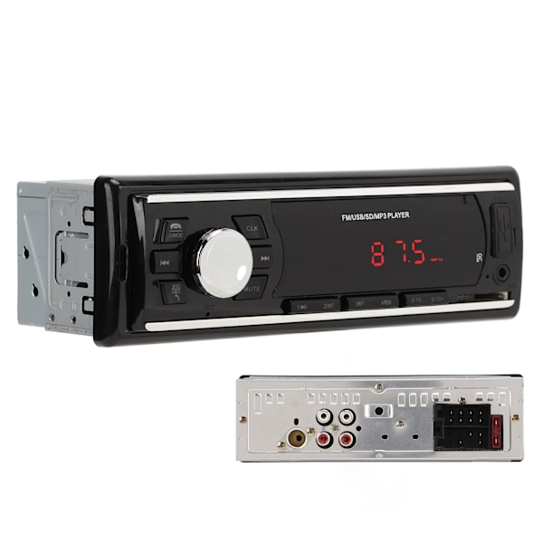 Bil Bluetooth MP3 Stereo Universal USB AUX FM Radio Bilstereo Mottagare med LED
