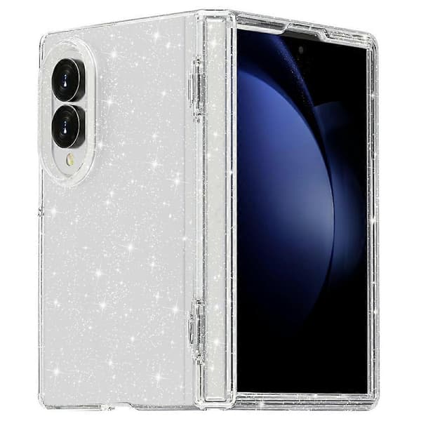 Compatible with Samsung Galaxy Z Fold8 Case Glitter Powder Shiny Soft TPU + Hard PC Back Cover White