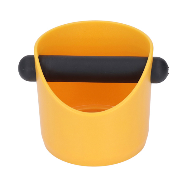 Kaffe Knock Box Plast Gummi Slip Grind Avfall Dump Bin med Bar för Kaffe Bar Kök Gul