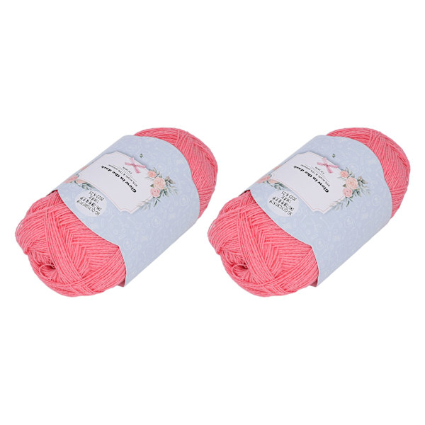 2 st Luminous Stickgarn 930 Yards Luminous Design Levande Färg Röd Akrylgarn för Kläder Halsduk Sockor