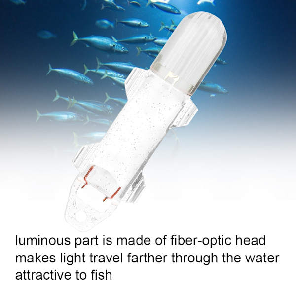 Mini vattentät LED Fish Lure Undervattensfiskelampa Attraktiv blinkande lampa (Vit)