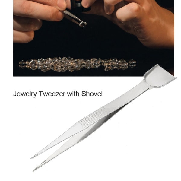 Professionel håndværk smykkeværktøj pincet med skovl til diamantperler