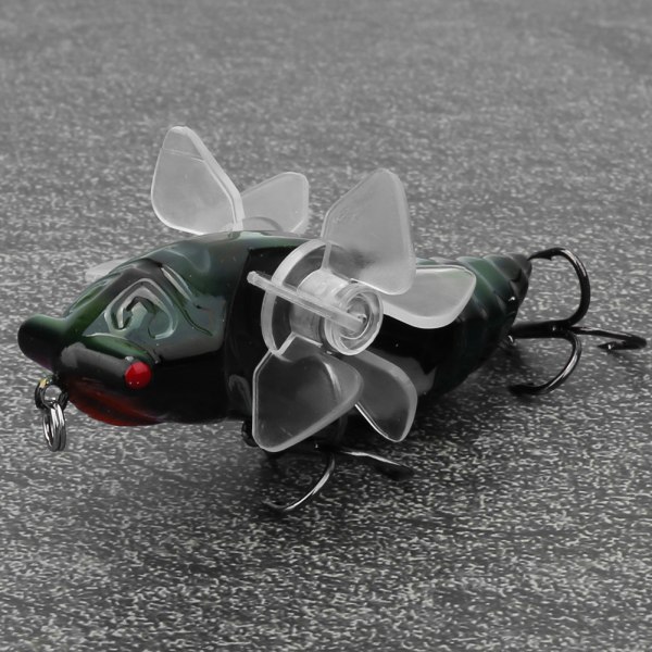 Hard Fish Lure Bionic Cicada Shape fiskebete med roterande snurrar Propeller Diskantkrok 7,5 cmY238-7