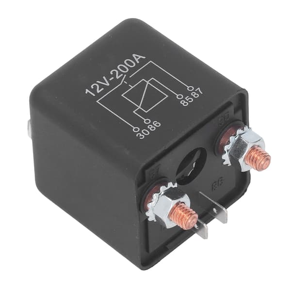 Startsolenoid DC 12V 200A Bil Startrelæ Vandtæt Messingspole med tilbehør
