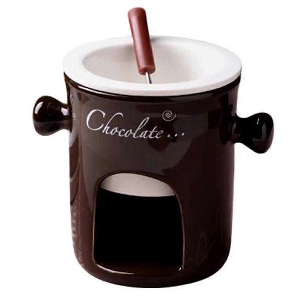 Fondue Mugg Keramisk Chokladsmältningsmugg Kaffefärg