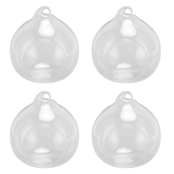 4st mini glasvas med rep DIY-hantverk Tjocka okrossbara klara vaser för dekoration av bröllopsbakgrunder