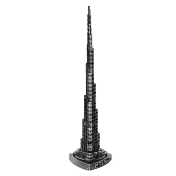 Burj Khalifa Tower Modell Legering Miniatyr Dubai Tower Model Arts Hantverk Kontor Hem Desktop Inredning