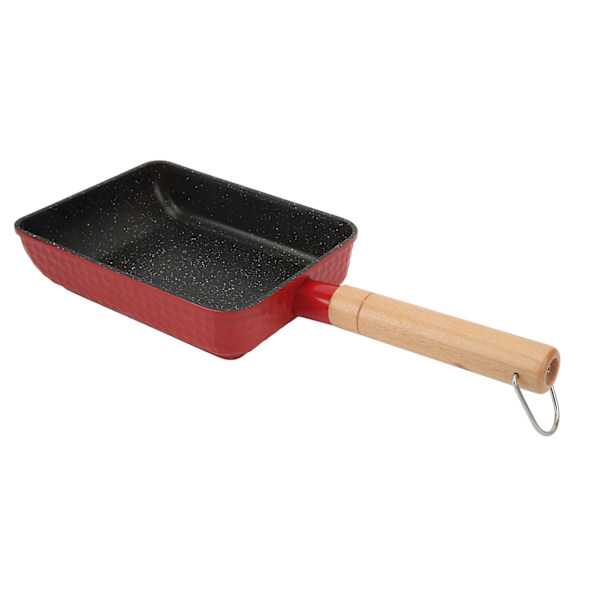 Tamagoyaki japansk omelettpanna Hem Mini Nonstick Pan Multifunktionell Pan Induktionskokare Gas Universal Röd