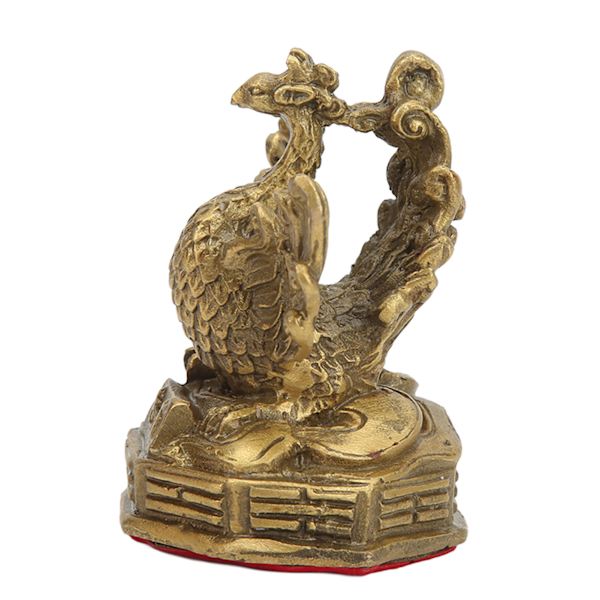 Mässing Fenix Staty Hög Hårdhet Bra Glans Fenix Dekorativa Figurer för Heminredning Samling Display Gåvor