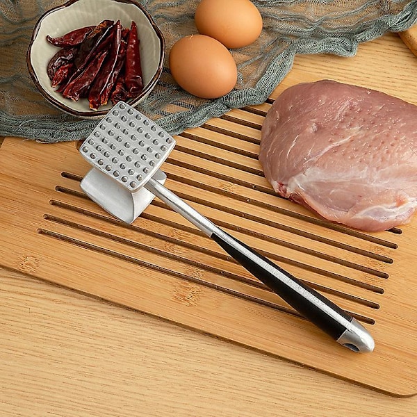 Heavy Duty Kødkøller Hammer med Komfortabel Greb Dobbeltsidet Malle til at Tendre Steaks og Oksekød