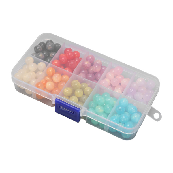 200 stk. Armbåndsfremstilling af perler 10 farver DIY rund perlehalskæde Fremstilling af perler til smykker Armbåndsfremstilling Håndværksprojekter