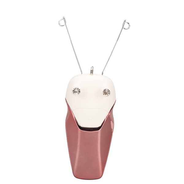Threading Elektrisk Epilator LED Belysning USB Opladning Multifunktionel Elektrisk Bomuldstråd Epilator Pink