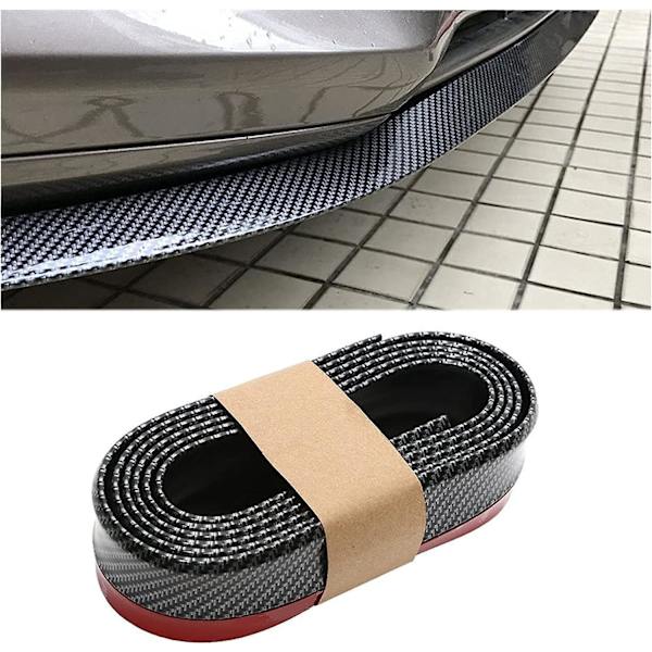 Kolfiber främre stötfångare Spoiler läppskydd - 8,2 fot/2,5 m Universal anti-scratch främre läpp för bil